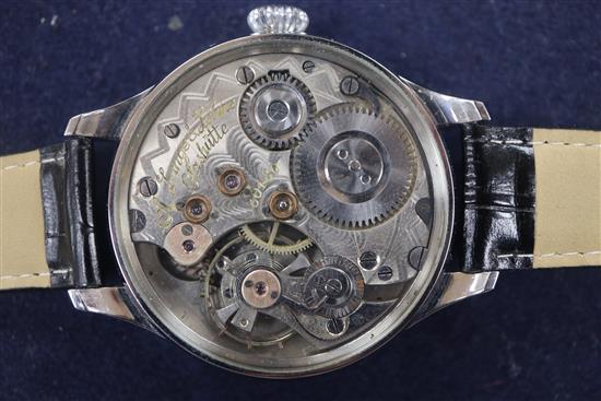 A Lange and Sonne watch converted from a pocket watch